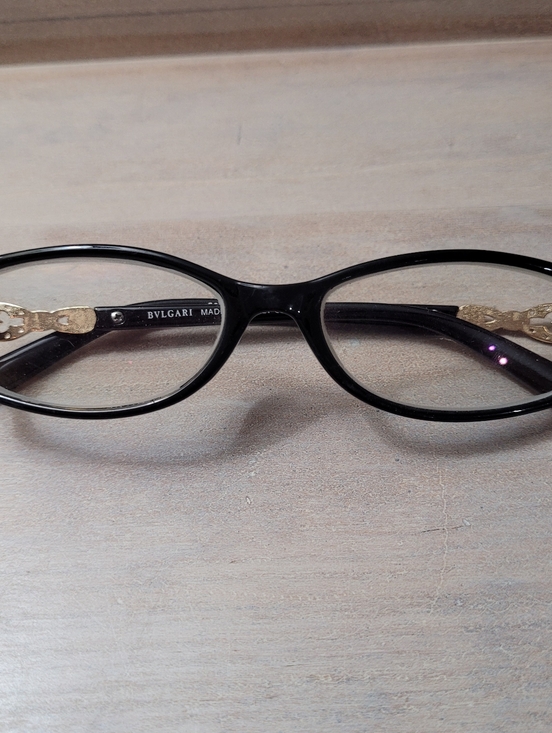 BVLGARI Accessories - Bvlgari Women's Silver and Rhinestone Embellished Eyeglasses Black Made in Italy